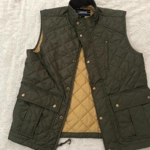 Men's Lands' End Olive Quilted Vest